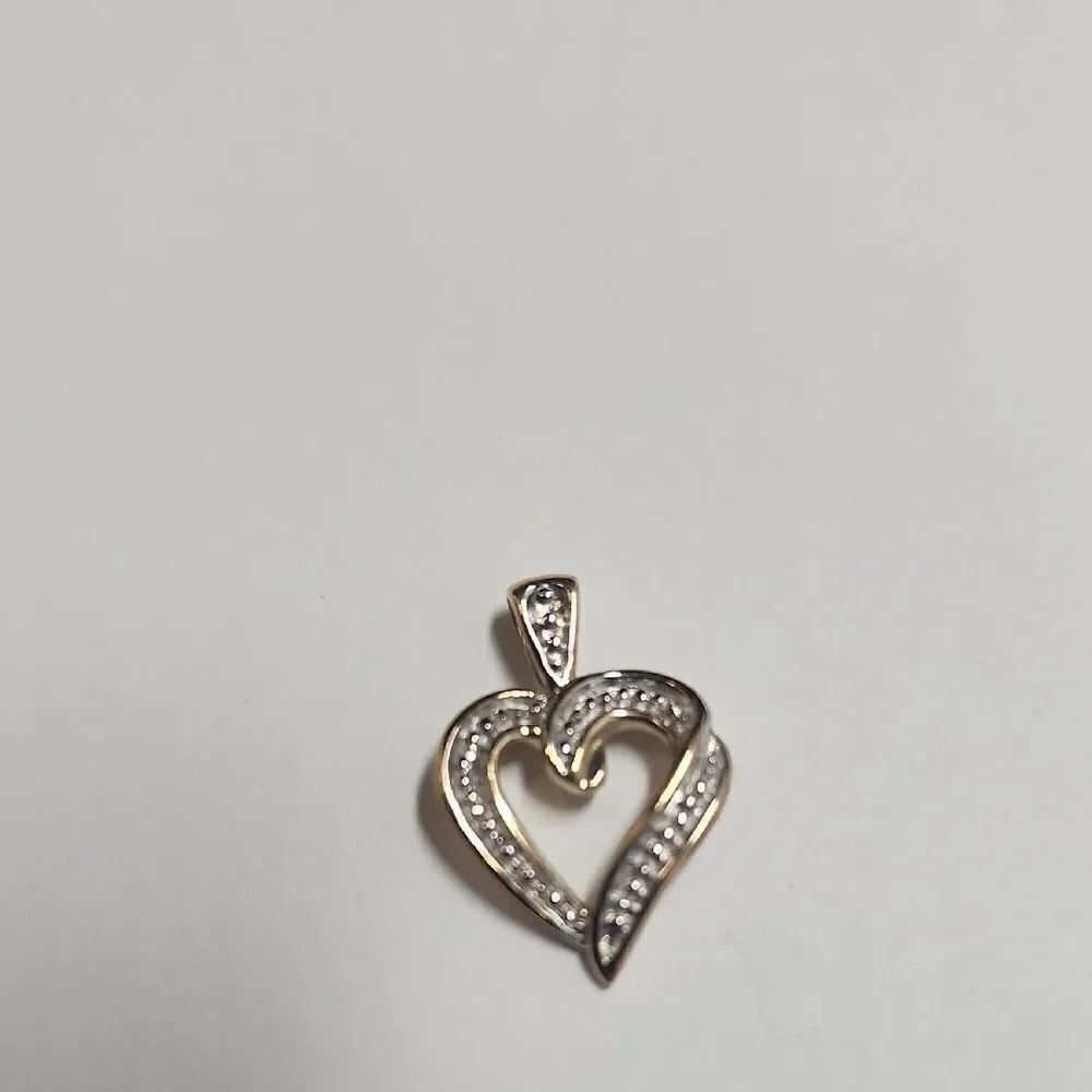 Vintage Samuel Aaron SIGNED THL 10k Solid Yellow Gold Heart Shaped Pendant 1.45g